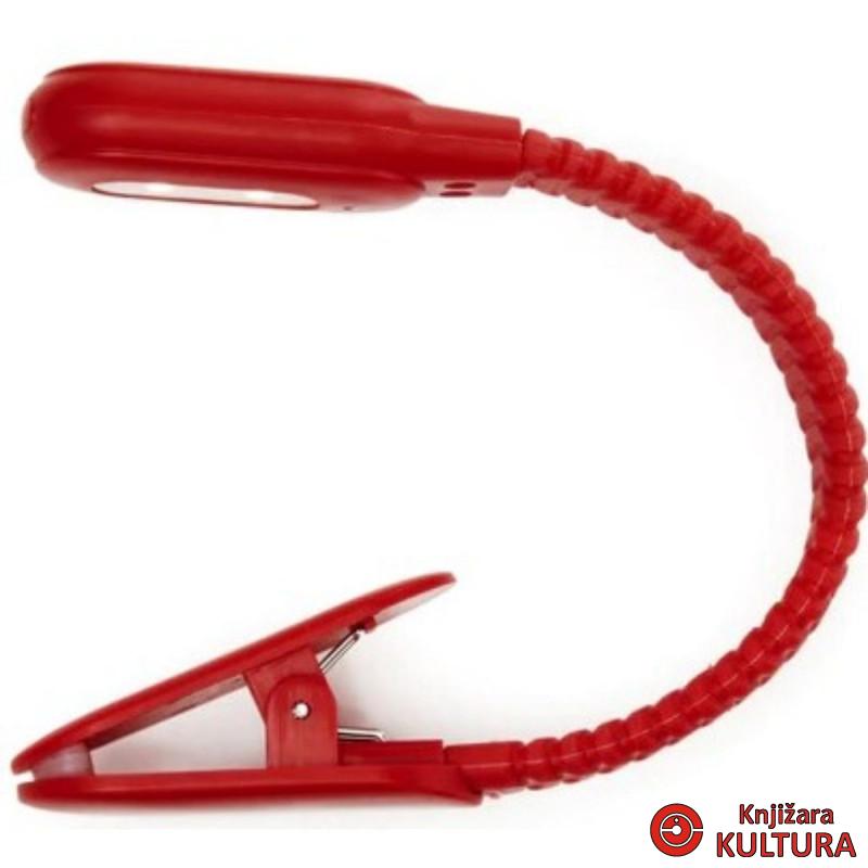 LAMPA ZA ČITANJE PUNJIVA CRVENA 