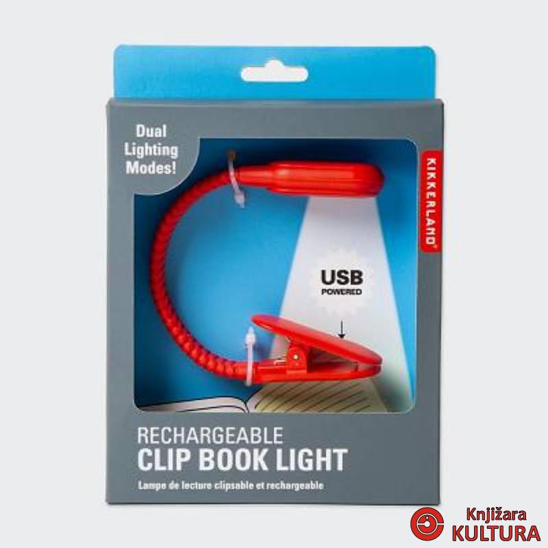 LAMPA ZA ČITANJE PUNJIVA CRVENA 