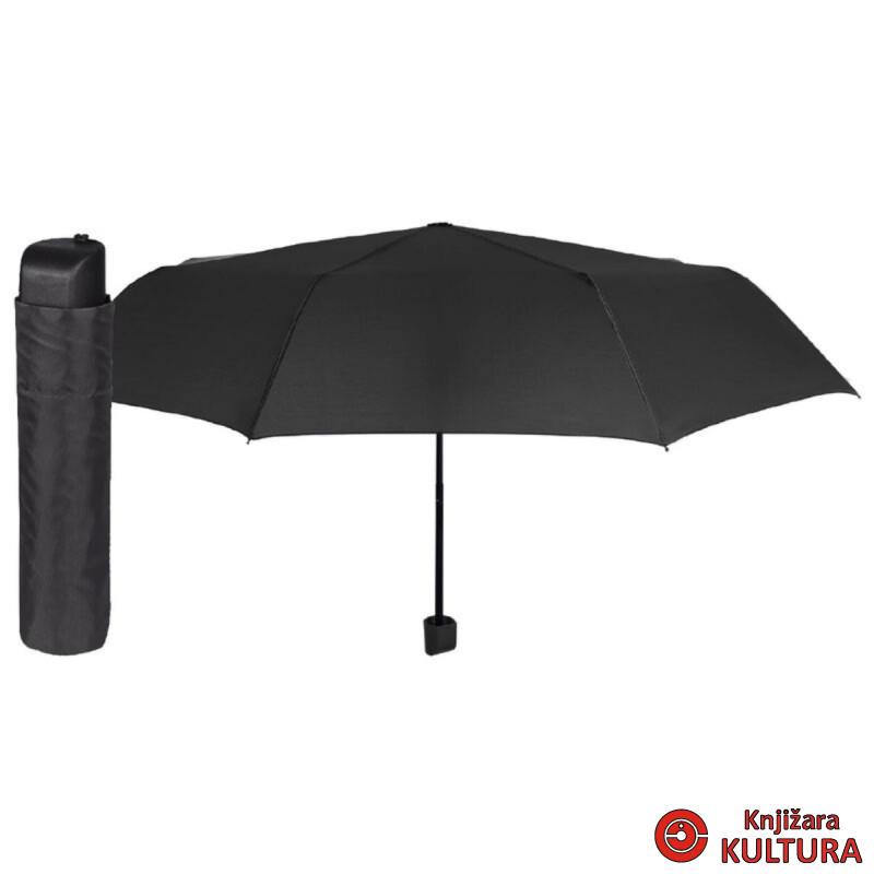 KIŠOBRAN PERLETI SKLOPIVI 54CM CRNO 