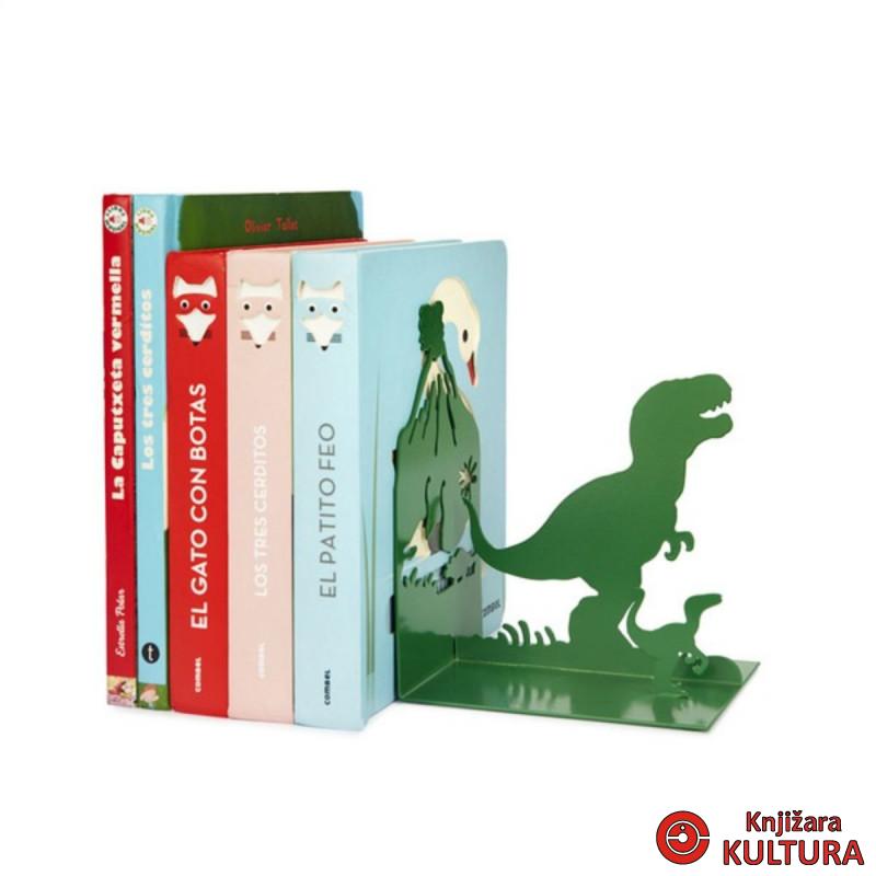 Držač za knjige, Jurassic, zeleni, metal 