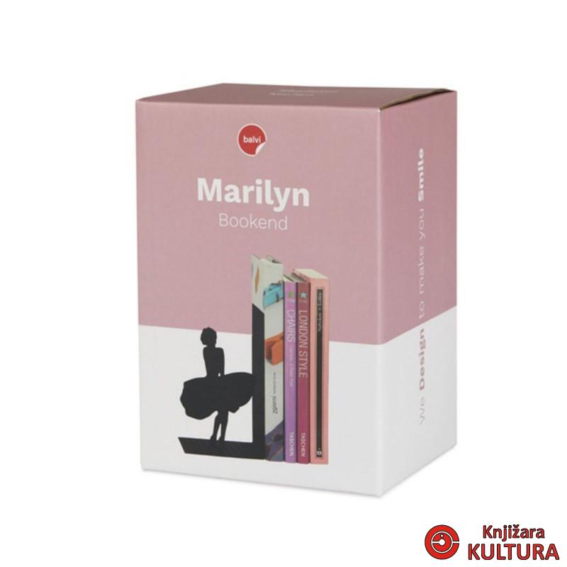 Držač za knjige, Marilyn, crni, metal 