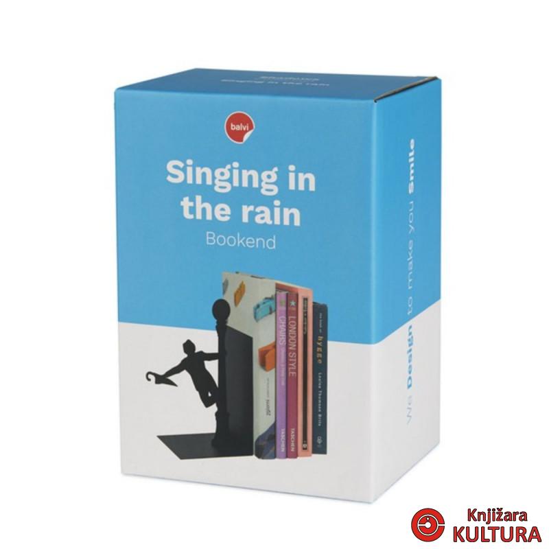 Držač za knjige, Singing In The Rain, crni, metal 