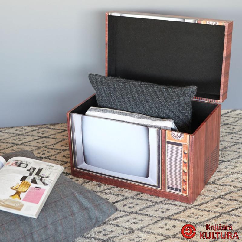 Kutija za odlaganje, Vintage, TV, with lid 