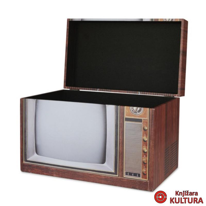Kutija za odlaganje, Vintage, TV, with lid 