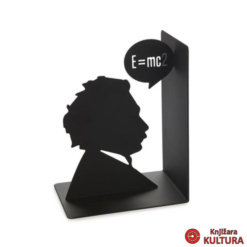 Držač za knjige, Einstein, crni, metal 