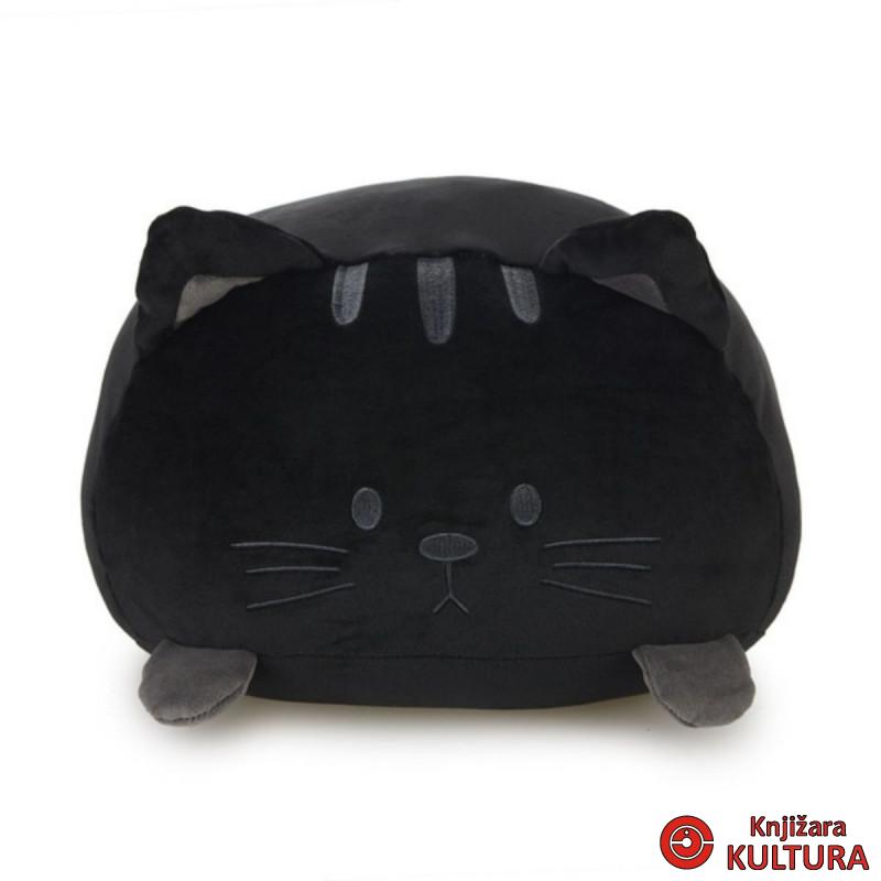 Jastuk, Kitty, crni, polyester 