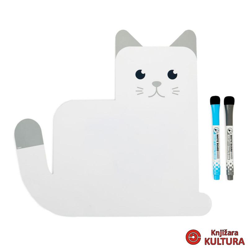 Magnetna tabla za frižider, Meow!, with 2 markers 