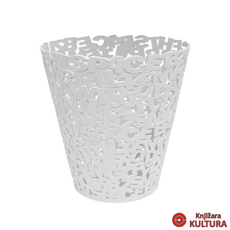 Korpa za otpatke, Letters, bijeli, plastic 