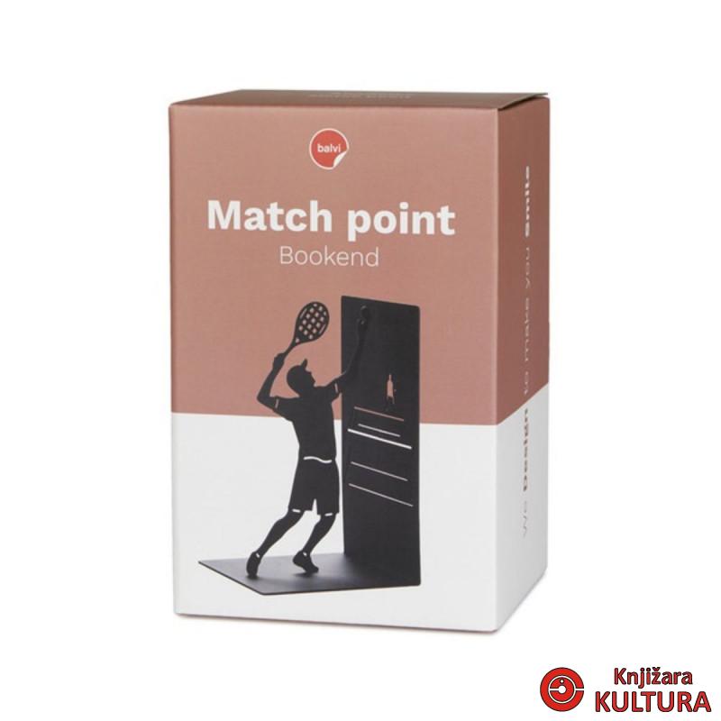 Držač za knjige, Match Point, crni, metal 