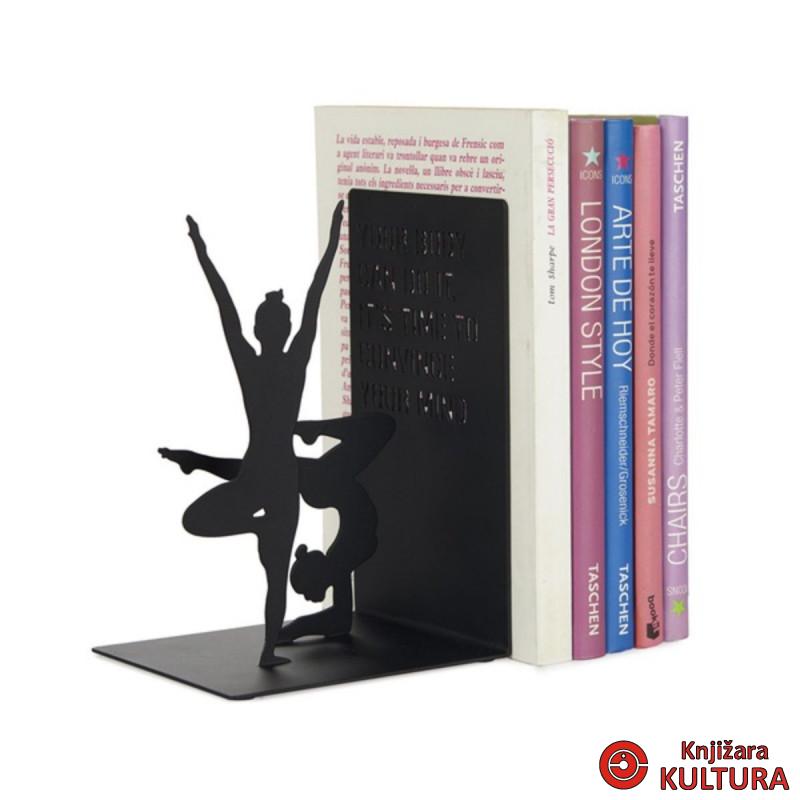 Držač za knjige, Yoga, crni, metal 