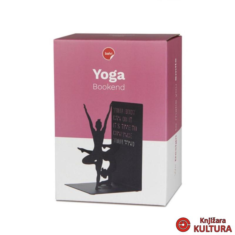 Držač za knjige, Yoga, crni, metal 