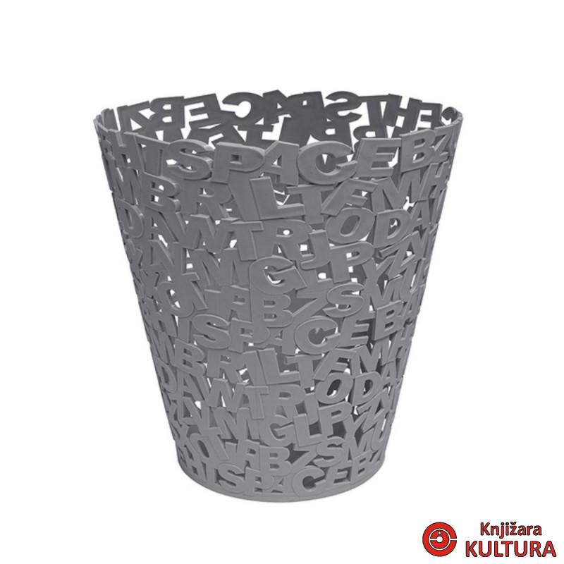 Korpa za otpatke, Letters, gray, plastic 