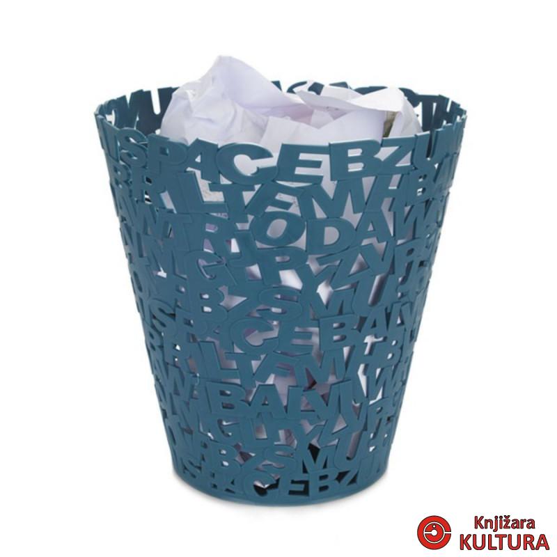 Korpa za otpatke, Letters, blue, plastic 