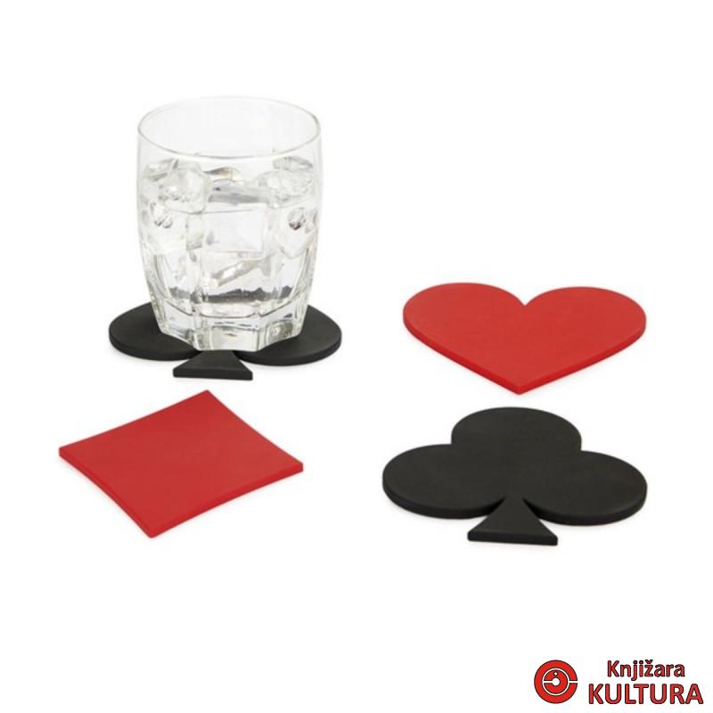 Podmetači, Dealer, x4, crveni/crni, plastic 