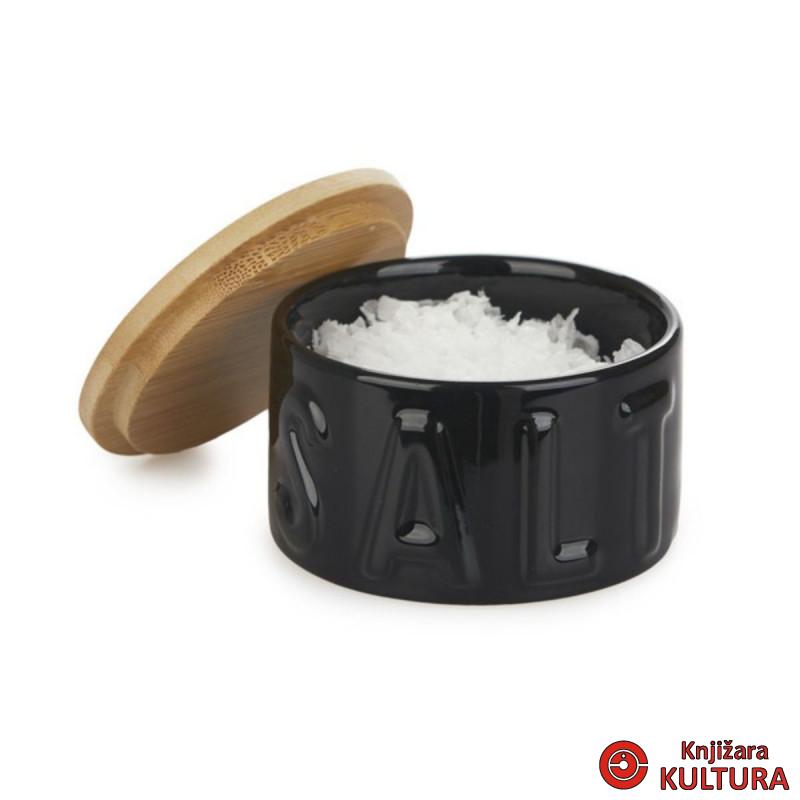 Posuda za so,  crna, ceramic 