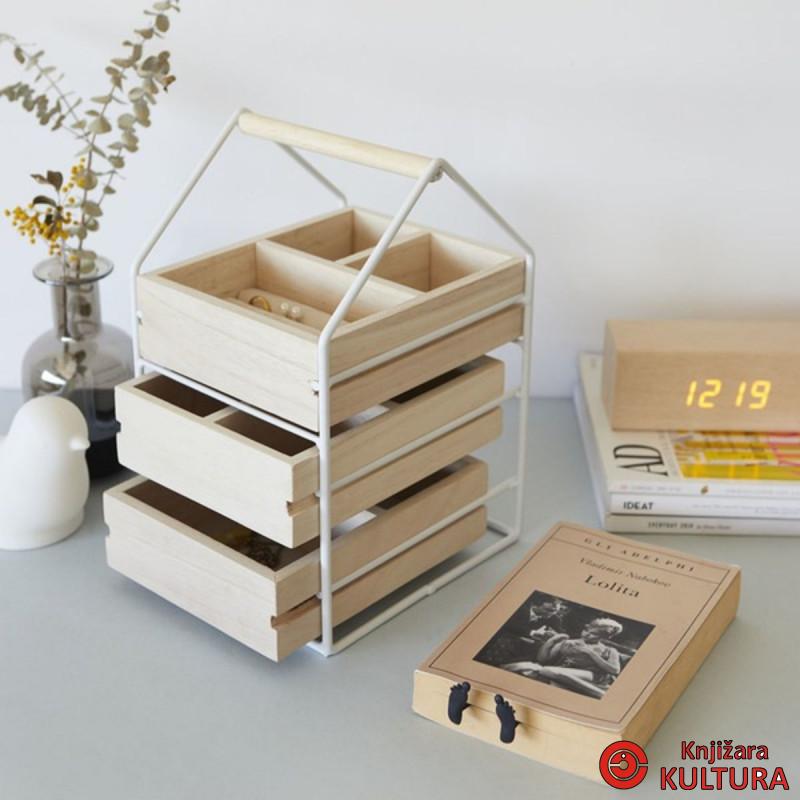 Organizer za nakit, House, bijeli, wood/metal 