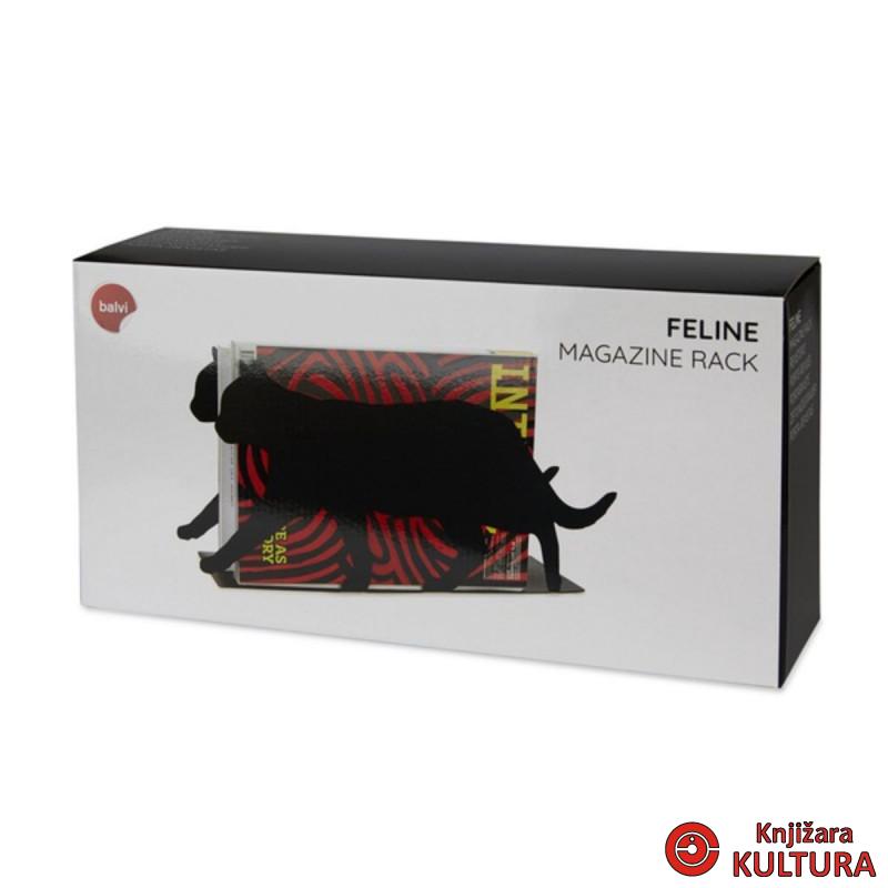Držač za novine, Feline, crni, metal 