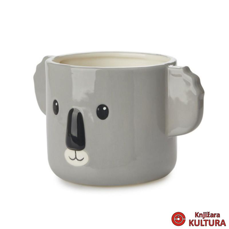 Saksija, Koala, gray, ceramic 