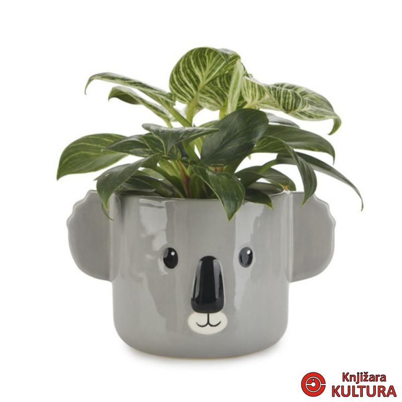 Saksija, Koala, gray, ceramic 