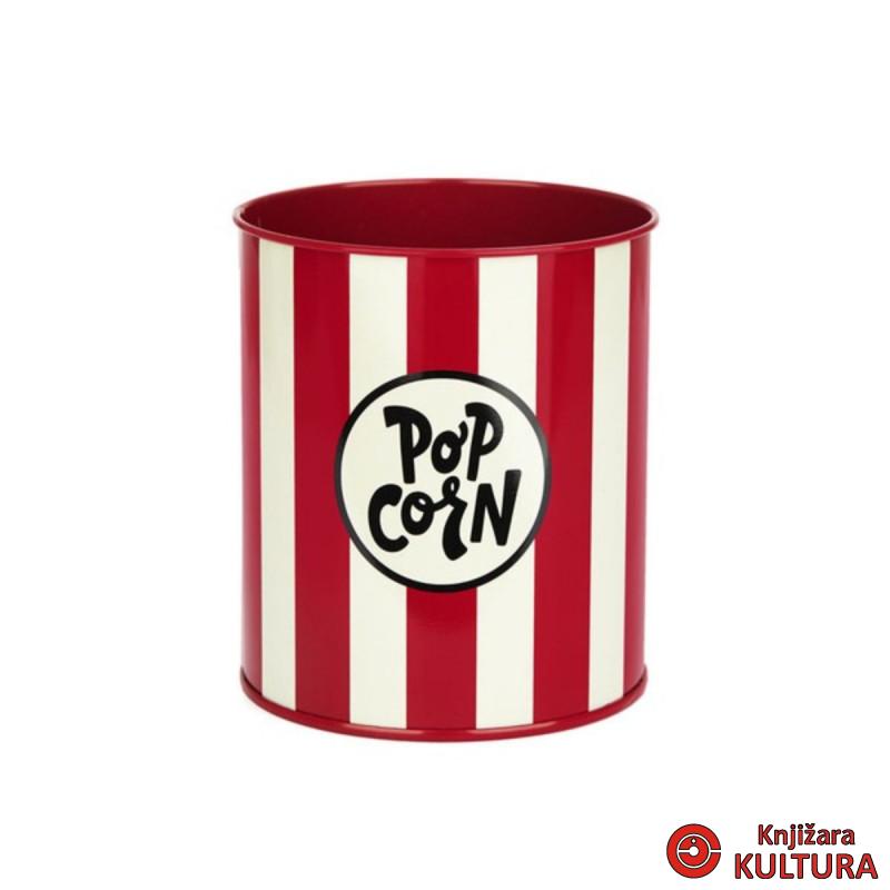 Čaša za olovke, Popcorn, beige/crveni, metal 