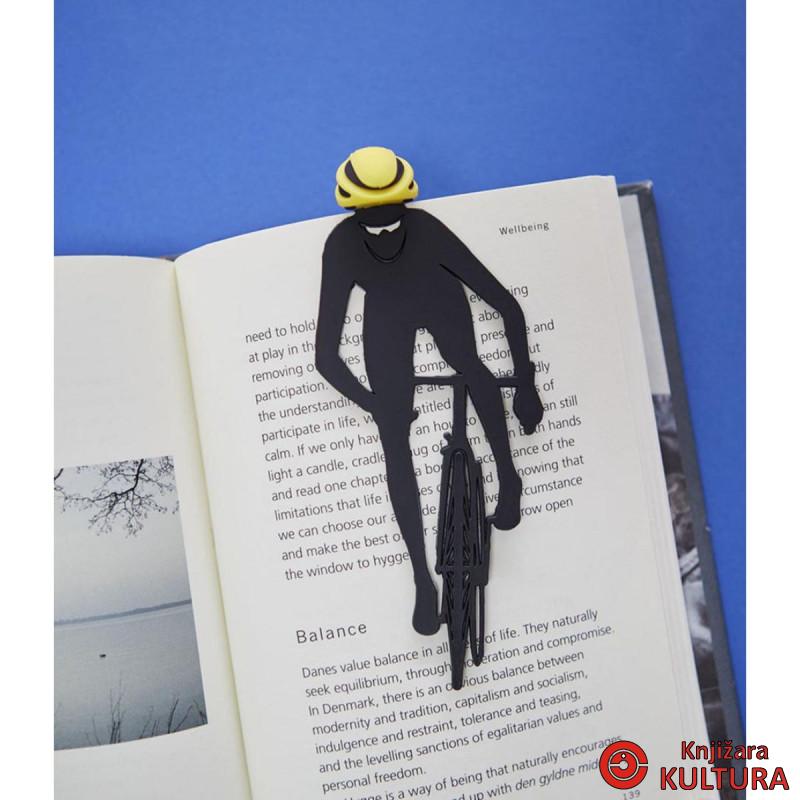Obilježivač stranica, Cyclist, crni/žuti, plastic 