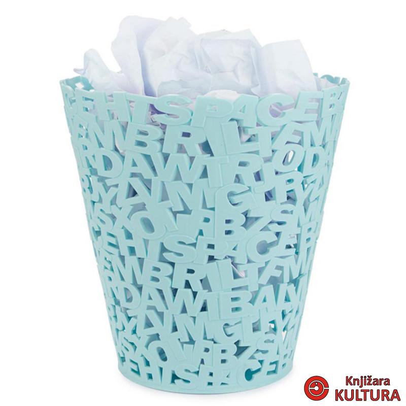 KORPA ZA PAPIRE,Letters,turquoise,plastic 