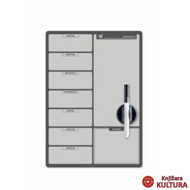 Magnetna tabla za frižider, Einkaufsliste BW, magnetic 