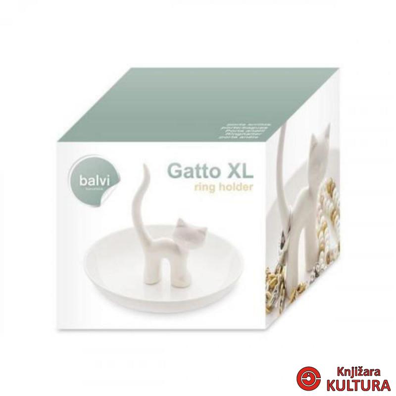 DRŽAČ ZA PRSTENJE GATTO XL BIJELI 