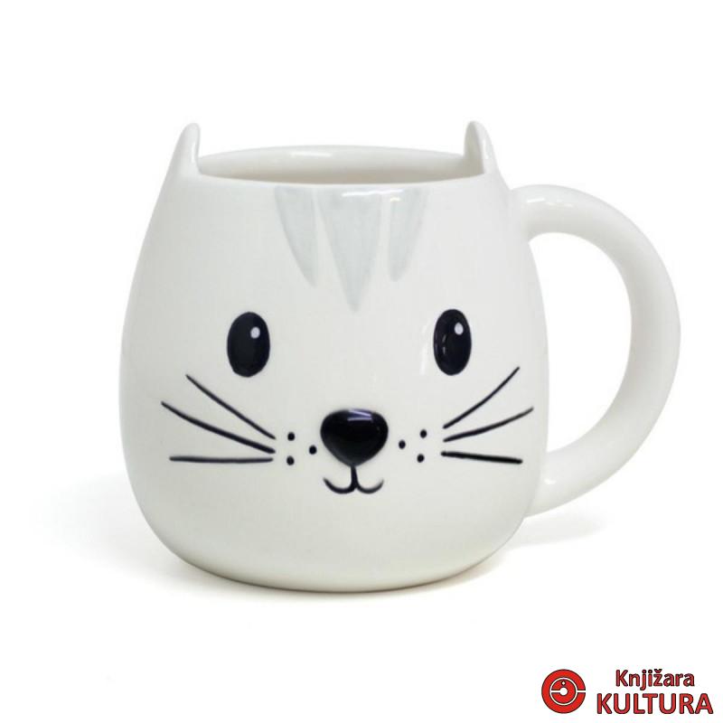 ŠOLJA KERAMIČKA BIJELA KITTY 400ml 