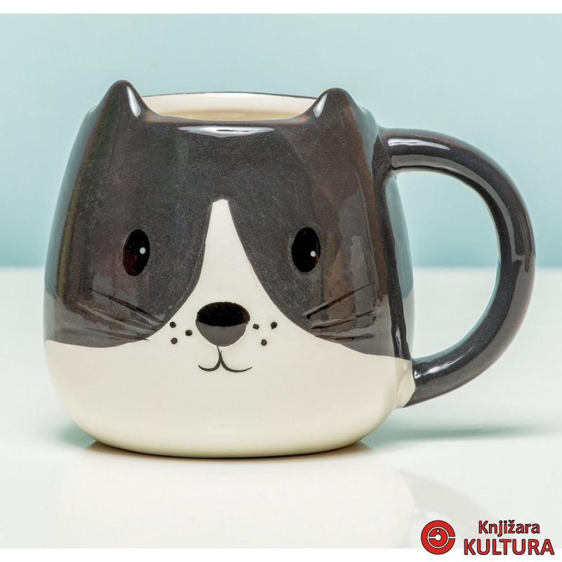ŠOLJA SA RUČKOM KITTY CRNO/BIJELA 400ml 