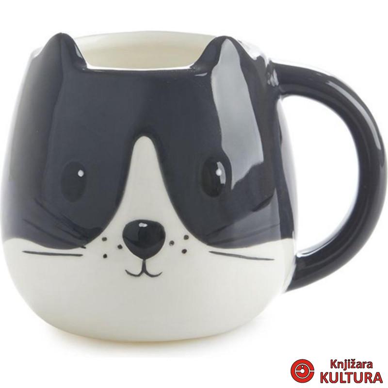 ŠOLJA SA RUČKOM KITTY CRNO/BIJELA 400ml 
