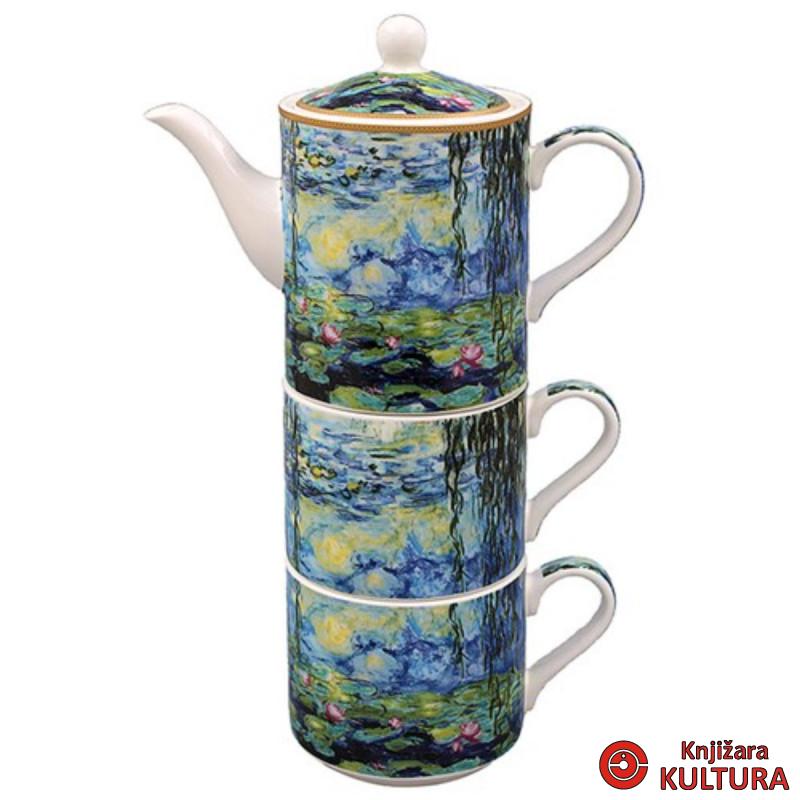ČAJNIK SA DVIJE ŠOLJE MONET WATERLILLIES LP96314 