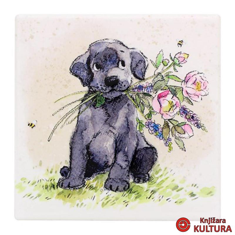 PODMETAČ DOG WITH FLOWERS 