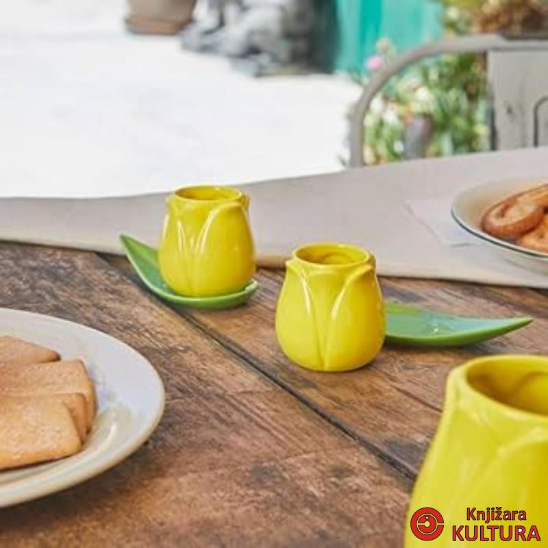 ŠOLJE ZA KAFU SET ,Tulip,yellow,x2,ceramic 