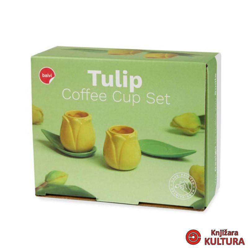 ŠOLJE ZA KAFU SET ,Tulip,yellow,x2,ceramic 