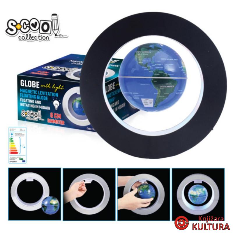 GLOBUS MAGNETNI 8CM LIGHT 