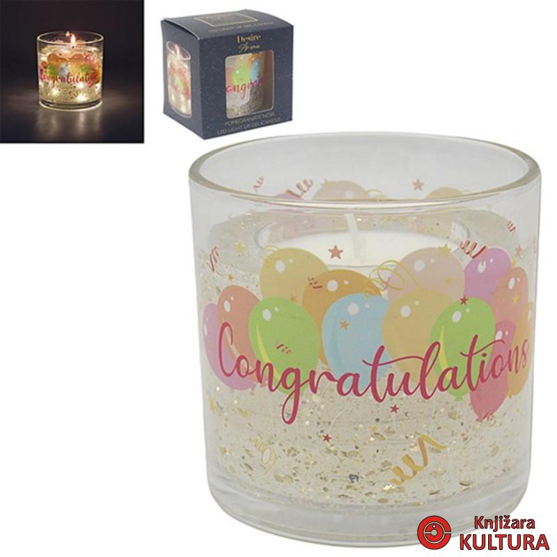 SVIJEĆA LED GEL CONGRATULATIONS 