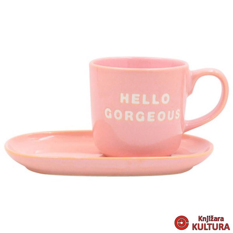 ŠOLJA SET HELLO GORGEOUS SNAC-PINK 