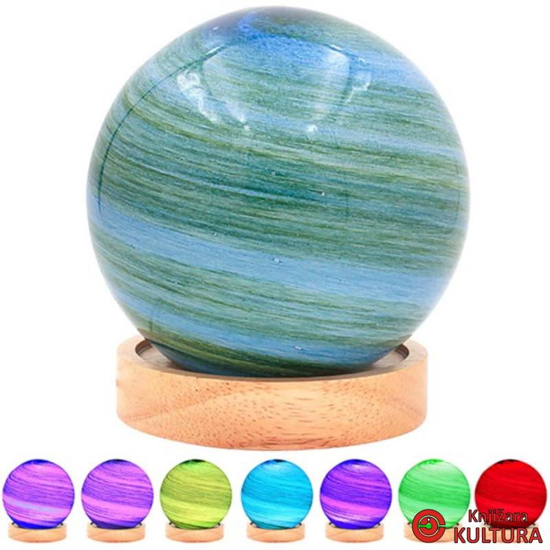 LAMPA COSMIC PLANET GREEN 12CM 