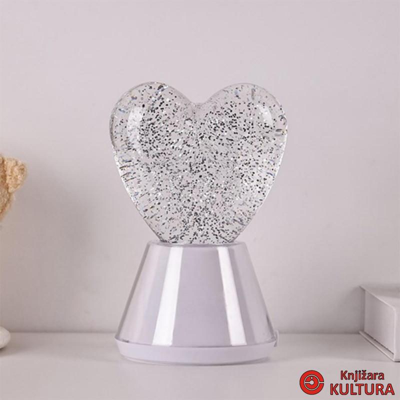 LAMPA GLITTER HEART 