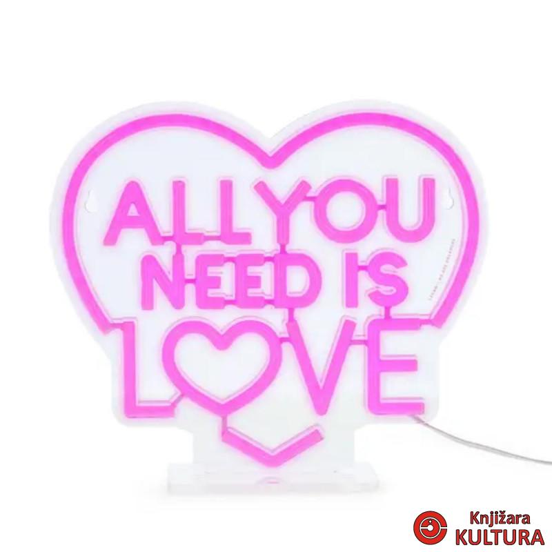 NEONSKI ZNAK ALL YOU NEED IS LOVE 