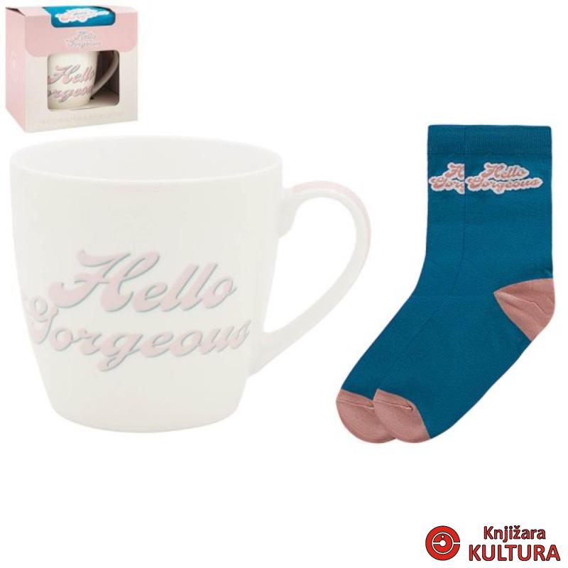 POKLON SET ŠOLJA I ČARAPE HELLO GORGEOS LP96828 