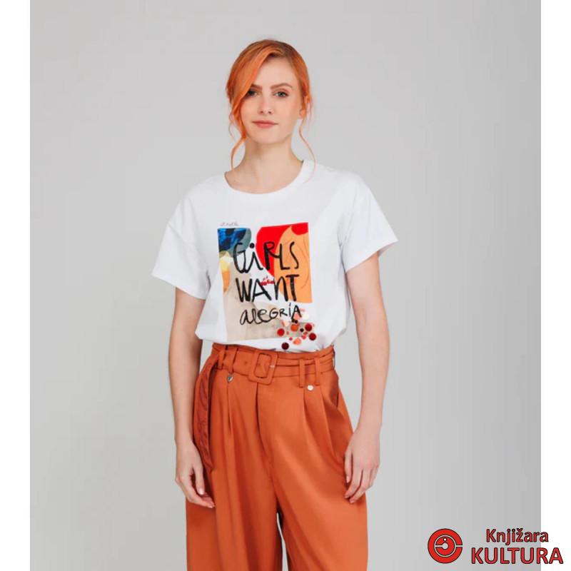 MAJICA KRATKIH RUKAVOVA BIJELA- S/M 40271-101 