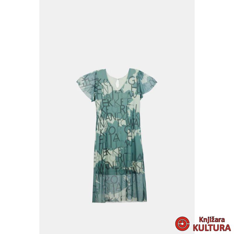 MIDI HALJINA KRATKIH RUKAVOVA -ZELENA - L/XL 40278-201 