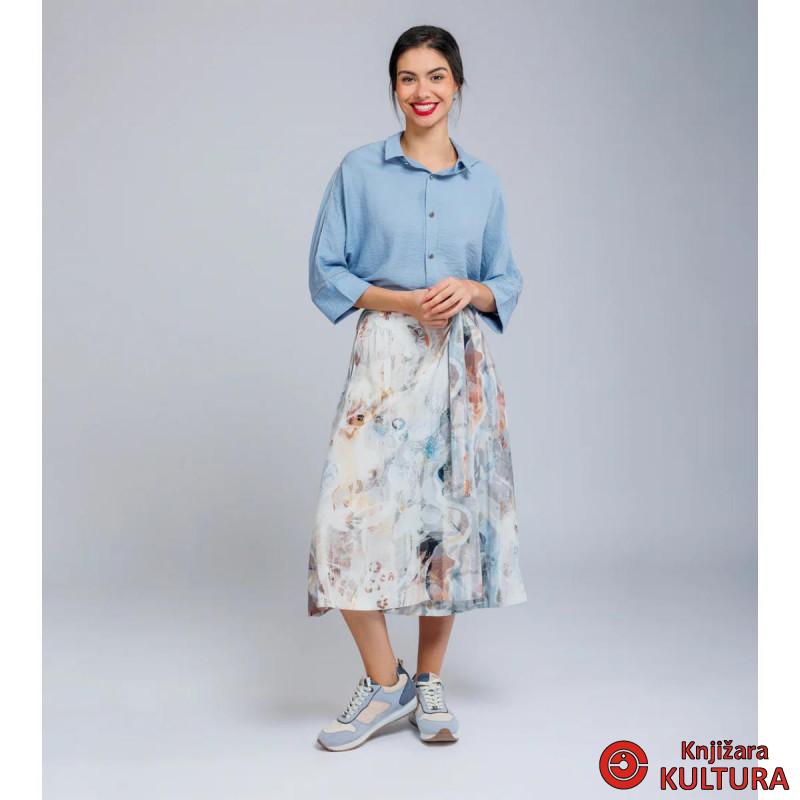 MIDI SUKNJA PLAVA – S/M 40287-112 