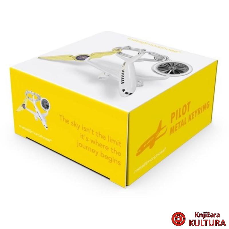 PRIVJESAK ZA KLJUČEVE-METAL- Travel  – Pilot - Airplane, Badge 