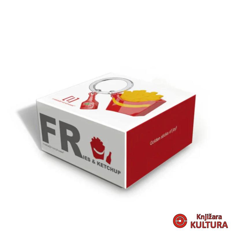 PRIVJESAK ZA KLJUČEVE-METAL- Foodie  -French Fries with Ketchup Bottle 