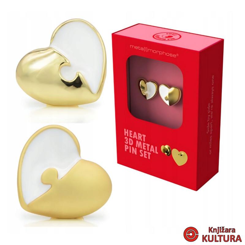 BROŠ  LIFESTYLE-PUZZLE HEART 