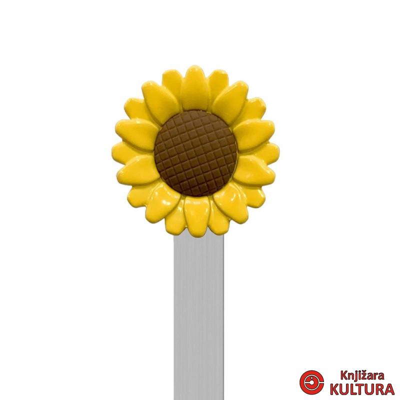 OBILJEŽIVAČ STRANICA 3D METALNI - Sunflower 
