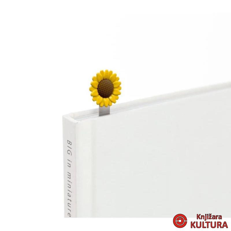 OBILJEŽIVAČ STRANICA 3D METALNI - Sunflower 